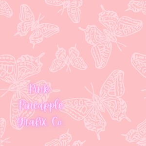 Digital Seamless File, Printable Paper, Repeating Pattern, Seamless, Butterfly Outline