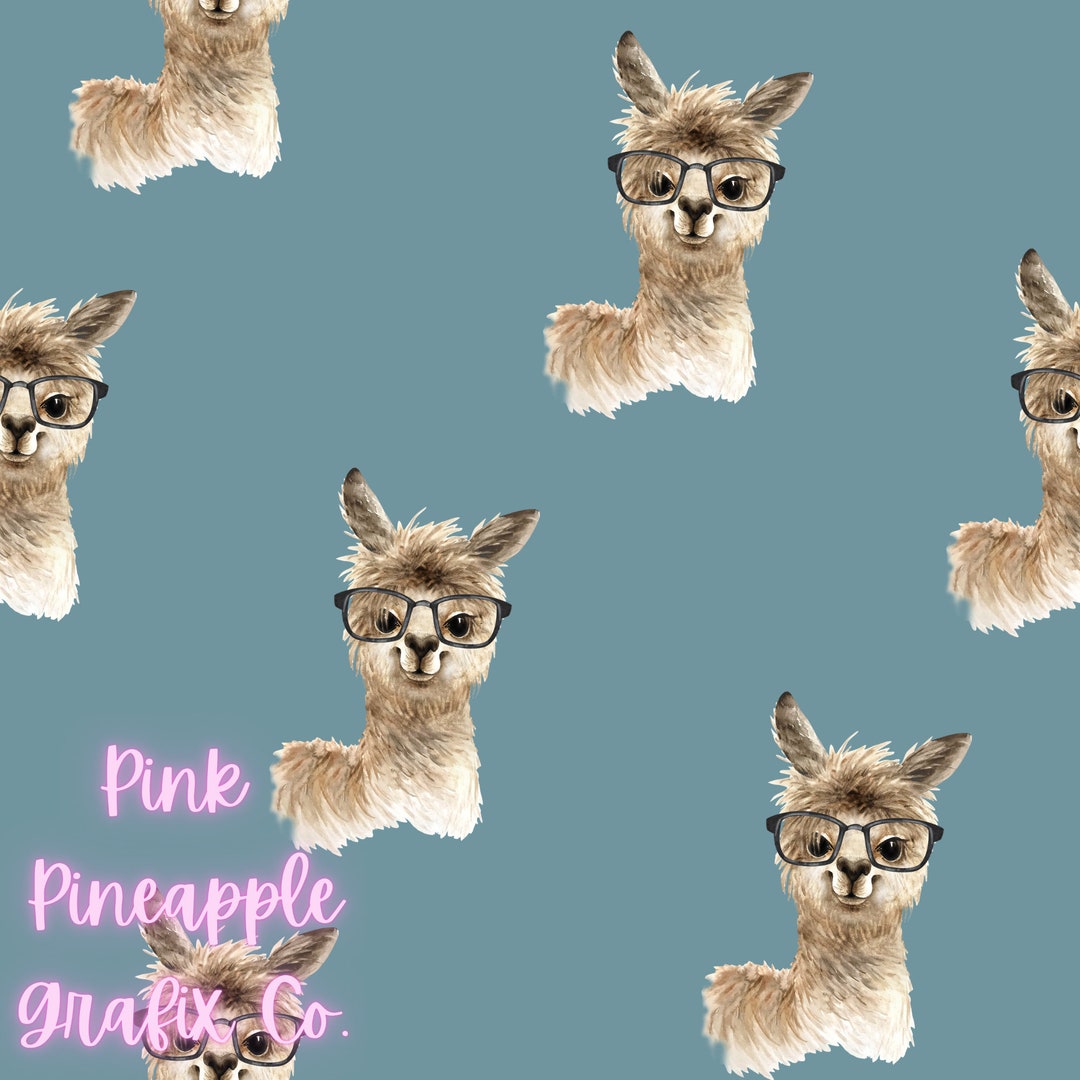 Llamas Wearing Glasses Digital Seamless File - Etsy