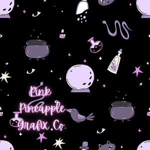 Digital Seamless File, Printable Paper, Repeating Pattern, Seamless, Witchy, Halloween