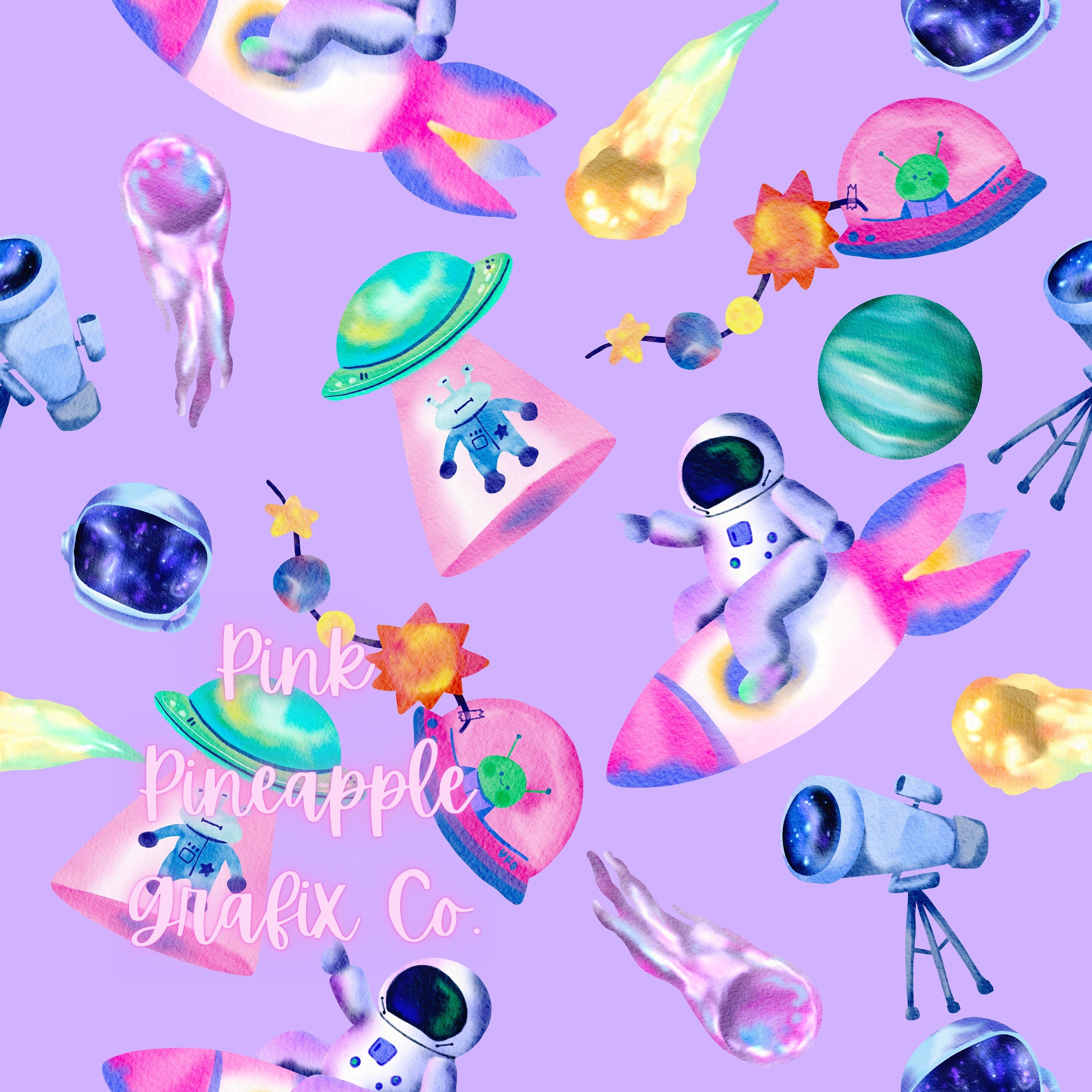 Pink Space Pattern Digital Seamless File, Printable Paper, Repeating Pattern, Seamless ...