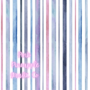 Digital Seamless File, Printable Paper, Repeating Pattern, Seamless, Watercolor Stripes