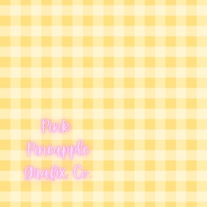 Digital Seamless File, Printable Paper, Repeating Pattern, Seamless, Yellow Gingham