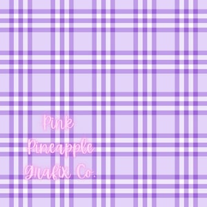 Digital Seamless File, Printable Paper, Repeating Pattern, Seamless, Purple Plaid Seamless Pattern