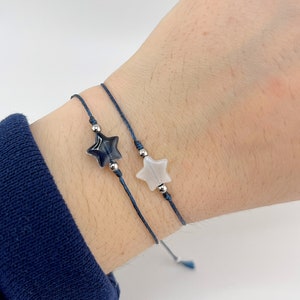 Glass Star Bracelet: Adjustable Waterproof Cord Bracelet