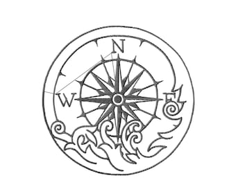 Ingewikkeld kompasborduurontwerp (digitale download)