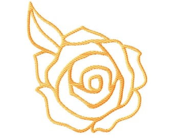Borduurpatroon roos: eenvoudig bloemmotief (digitale download)