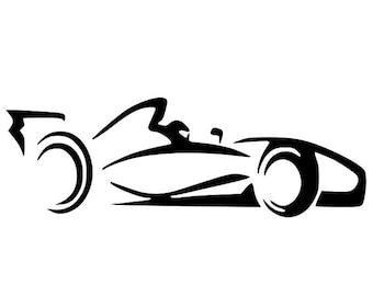 Borduurontwerp raceauto: klein patroon van 3 inch (digitale download)