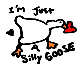 Borduurpatroon Silly Goose doodle (digitale download)