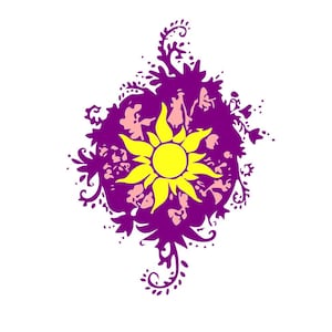 Rapunzel Sun Intricate Embroidery File Pattern Instant Download pes pec vp3 exp dst jef txt svg