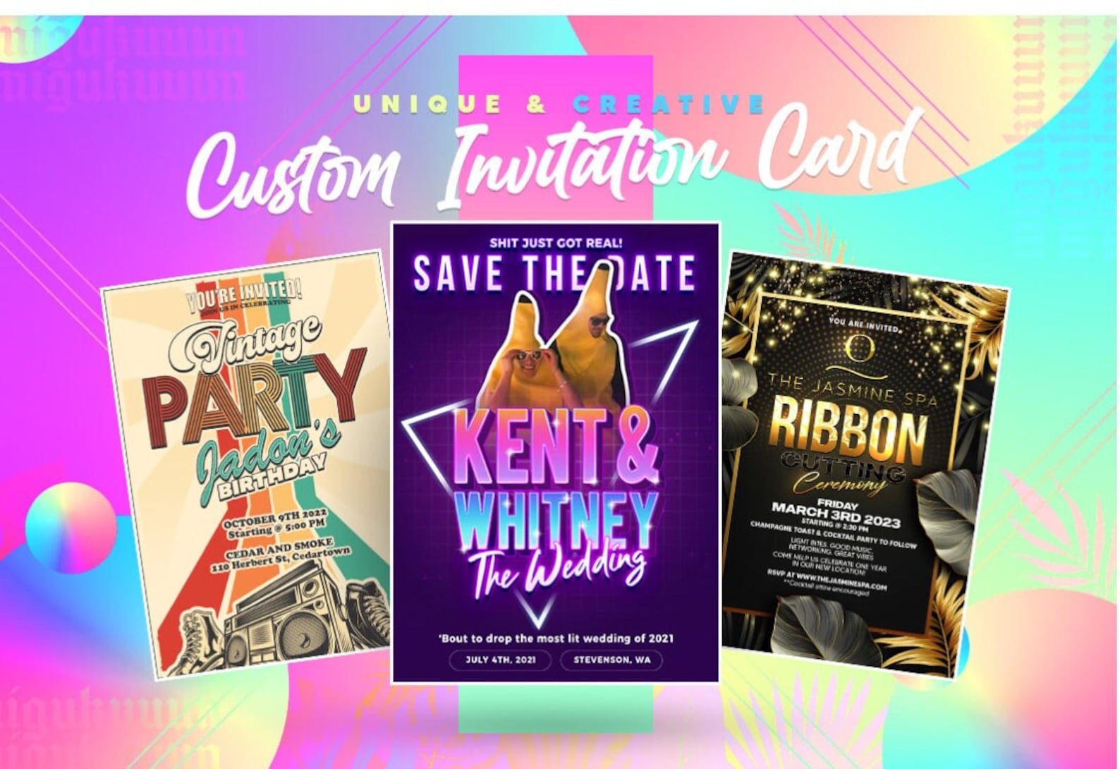 Design an Invitation Card for Your Wedding, Birthdays Etc - Etsy
