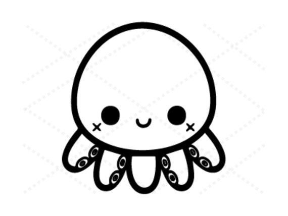 octopus drawing outline