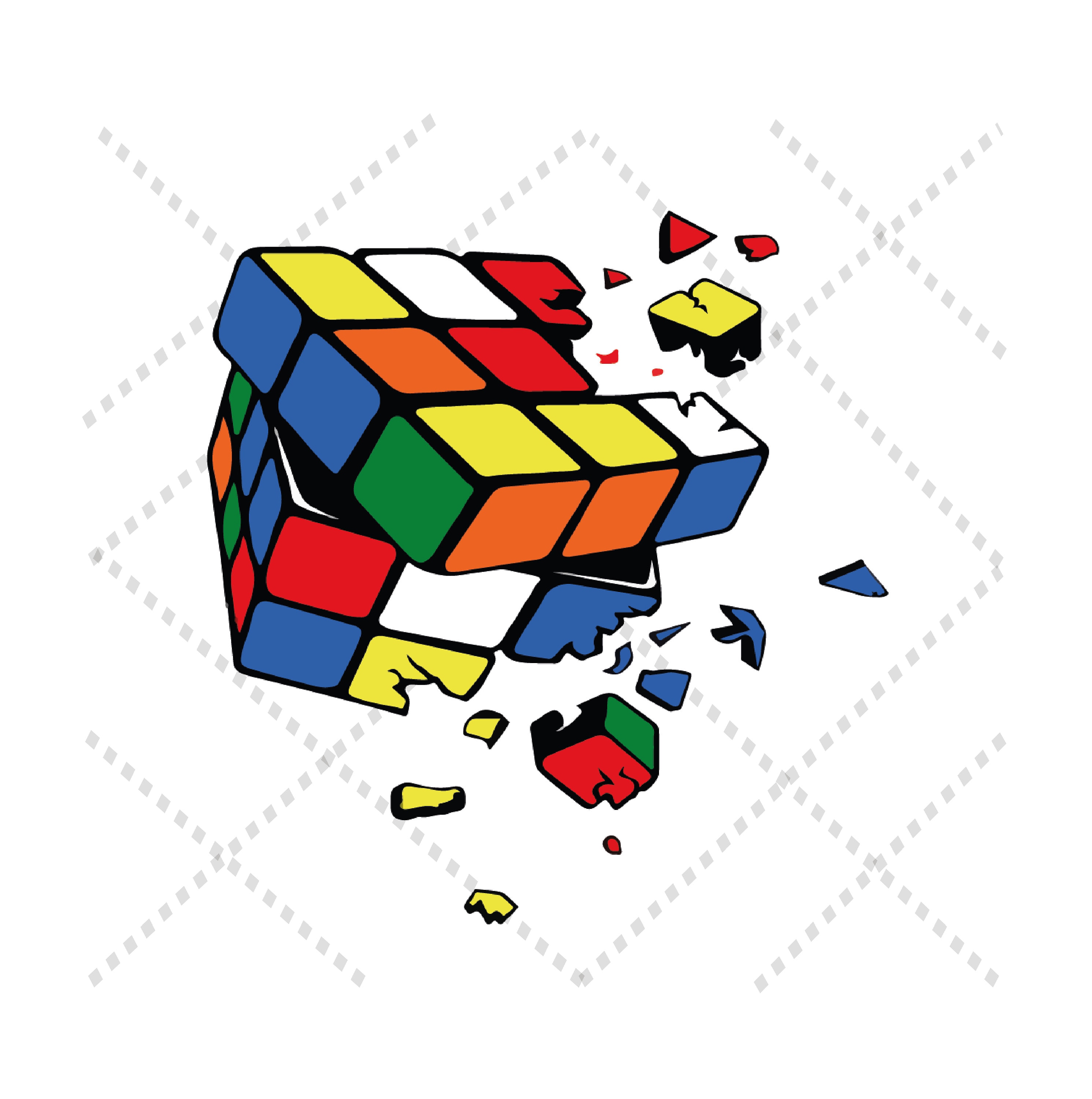 Shattered Rubik's Cube Svg Vector Puzzle Clipart Svg File - Etsy Ireland 