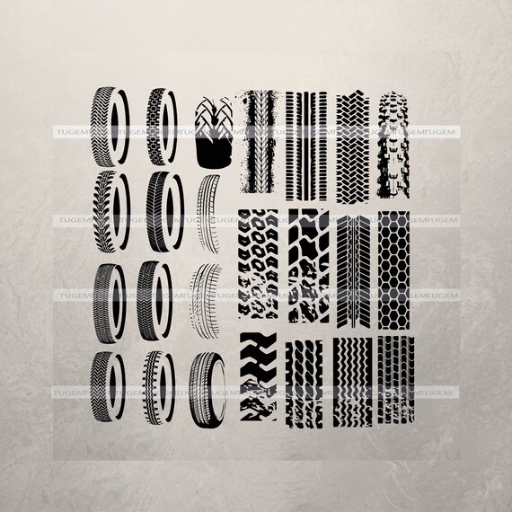 Tire Marks Svg Bundle Car Tires Clipart Tire Track Svg Etsy España