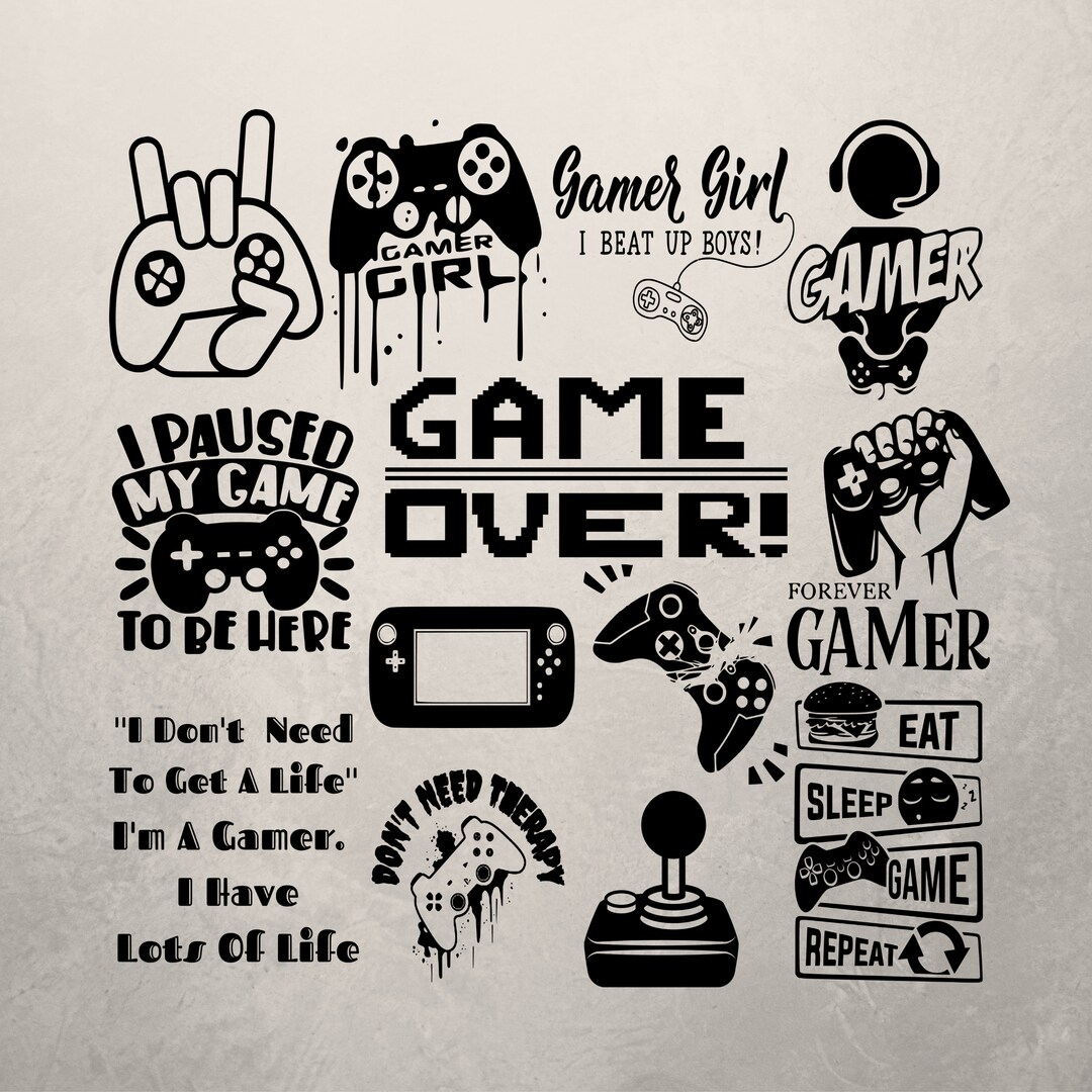 Gamer SVG Bundle Cut File for Cricut Video Game Svg - Etsy Hong Kong