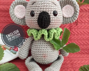 Amigurumi Koala Crochet Pattern, Koala Baby Toy, Safari Animal toy, Easy to Follow PDF Pattern in english, Little Koala, Animal Pattern