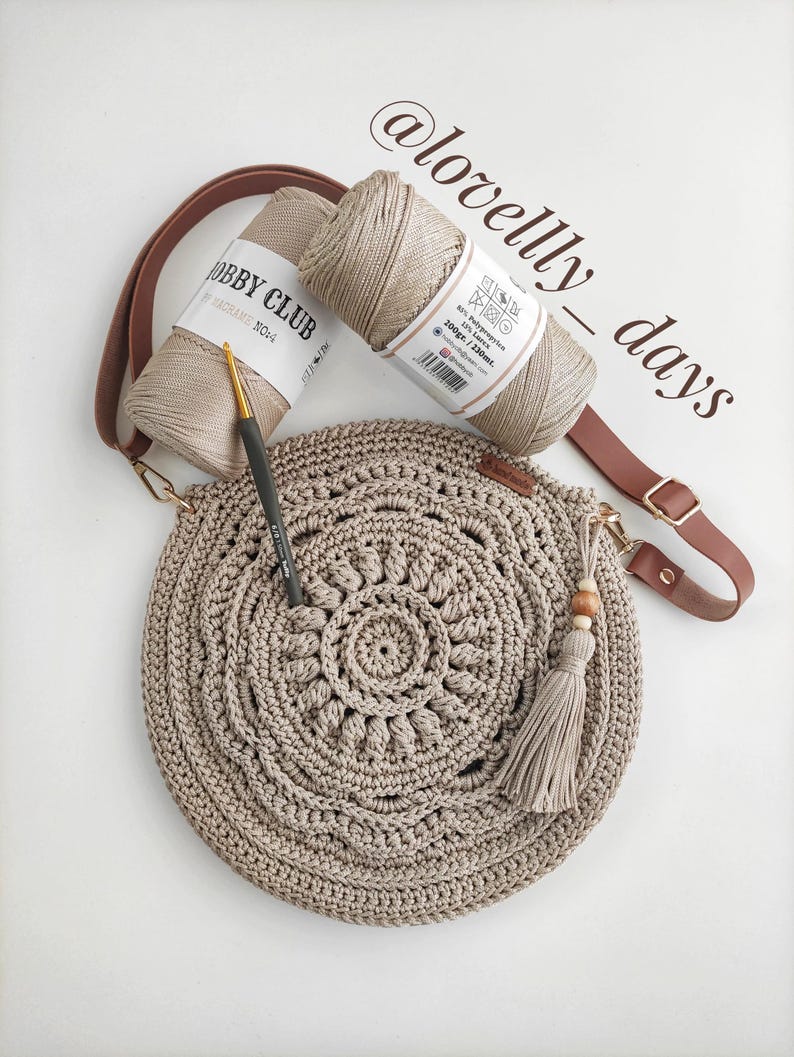 Crochet Round Bag English Patterns