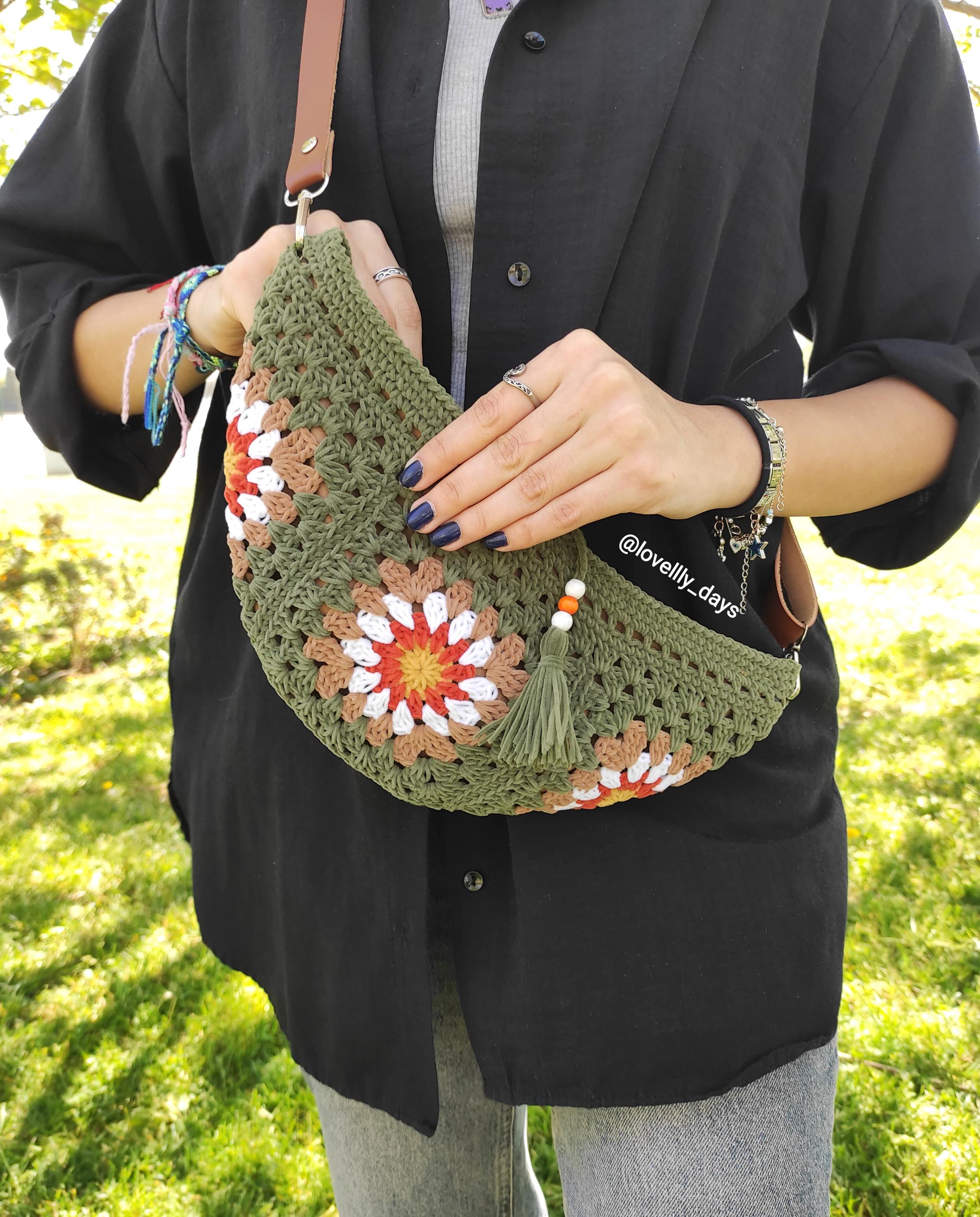 Lined Crochet Bag