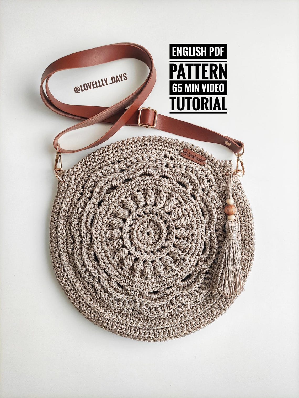 Chest Rounded Bag Pattern Round Crochet Bag Pattern + VIDEO, Crochet Crossbody Bag Pattern ...