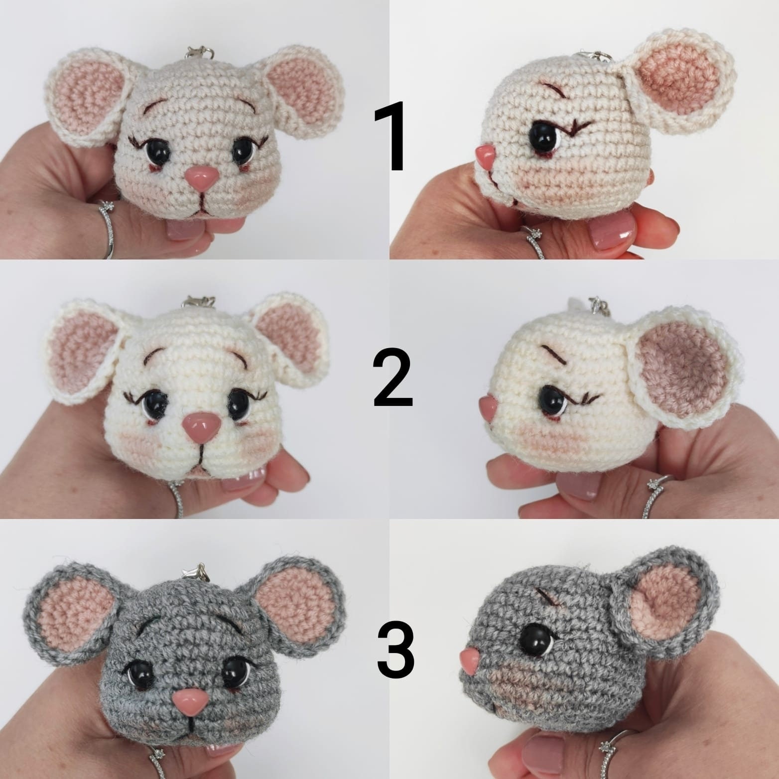 39 Mouse Crochet Patterns: Cute, Giftable Designs for Confident Beginners and More 16 Crochet Mouse Keychain Pattern: Amigurumi Mice Xmas Decor