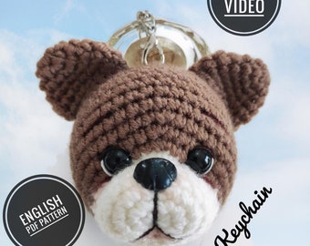 Amigurumi Dog Keycahin PATTERN, Crochet Dog Xmas Tree Decor, Crochet dog  Keychain Pattern, Cute Car Accessories Dog, Keyring Crochet Pattern - Main Image