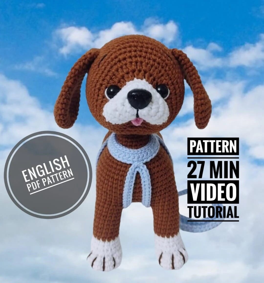 Amigurumi Crochet Puppy Pattern, Crochet Dog Pattern, Amigurumi Dog ...