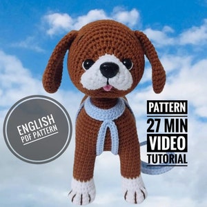 Crochet Dog Pattern, Amigurumi Crochet Puppy Pattern, Almond Dog Puppy Crochet, Crochet Dog, Crochet Puppy, Amigurumi Poodle Pattern Pdf