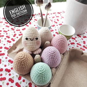 Crochet Easter eggs pattern, Easter Decoration, Easter egg ornaments, Medium Egg Pattern , Crochet egg, Amigurumi egg, Free Pattern