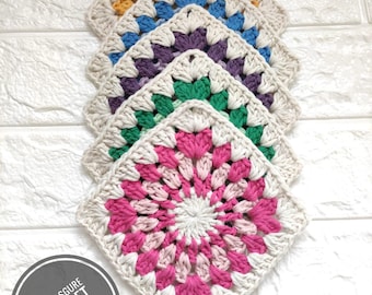 Granny Square Crochet Pattern, Beginner Friendly (English PDF Pattern)