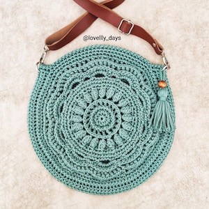 Crochet Bag PATTERN - Reel Time Crossbody Bag - Boho Crochet Bag Pattern - Crochet Circle Bag - Crossbody Bag Pattern - Round Crochet Bag