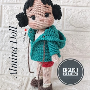 Almina Crochet Doll Pattern: Amigurumi Doll (PDF - English)