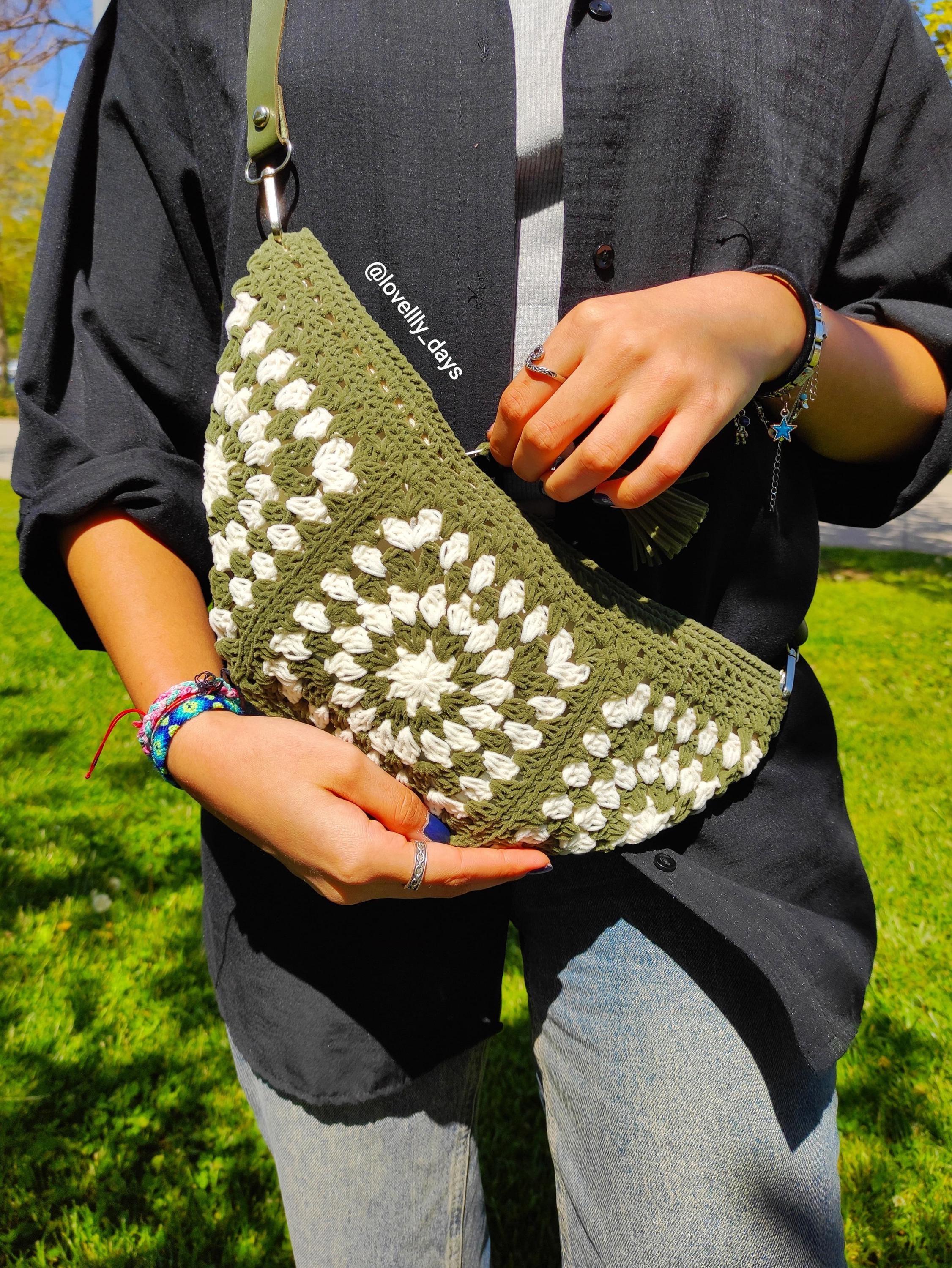 Crochet Crossbody Bag, Crochet Fanny Pack, Crochet Bum Bag, Crochet Waist Bag, Crochet Festival Bag, PDF pattern only, NOT a finished produc
