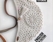 Crochet Bag Pattern, Granny Square Crossbody Bum Bag Pdf Pattern, Fanny Pack Pattern with Photo & Video Tutorial, DIY 3D Crochet Sling Bag