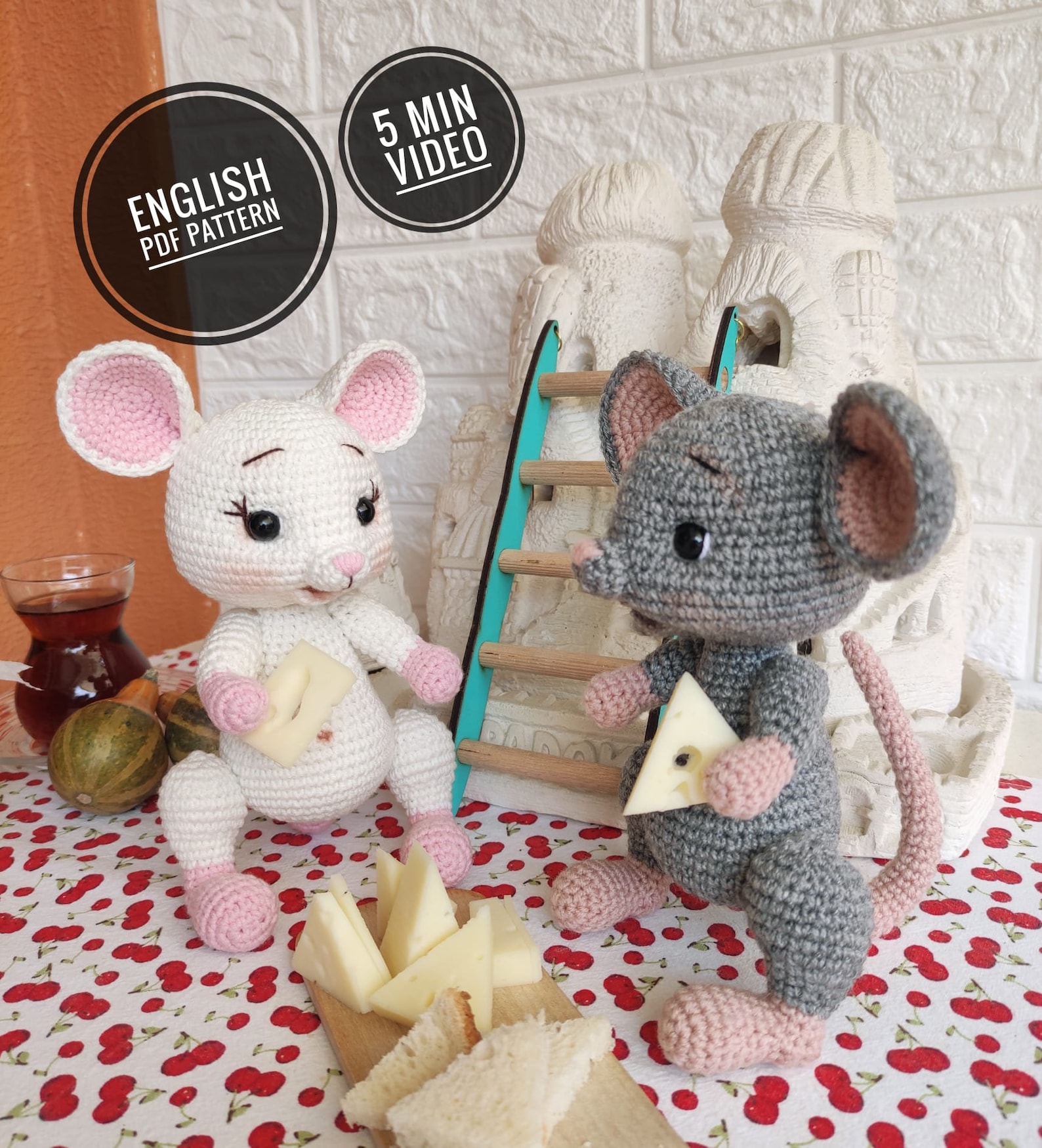 Crochet Remy Crochet Mouse Pattern: Remy and Mia Amigurumi Mice (english PDF Pattern ...