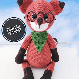 Crochet Fox Nick, Crochet Fox Pattern, Crochet Woodland Animal, Woodland Animal, Forest Pattern, Amigurumi Fox Pattern, PDF in English