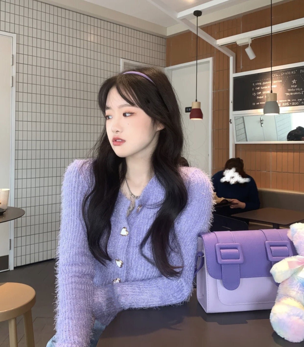 Soft Fuzzy Knit Cardigan Korean 