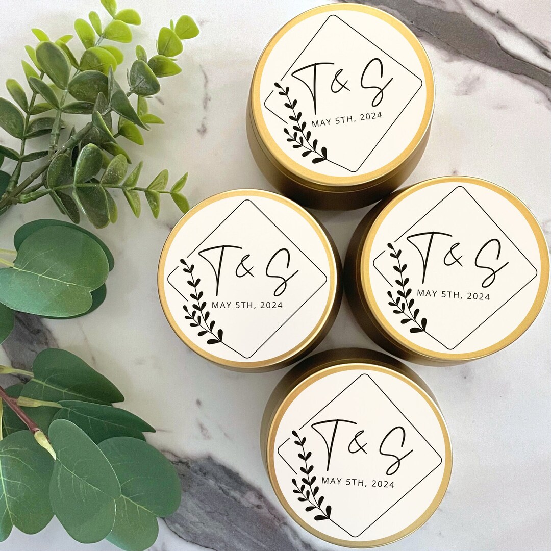 Bulk Wedding Favors for Guest Personalized Candles Custom Name ...