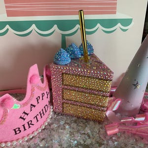 Blingy Cake Slice Cup (Made to Order)