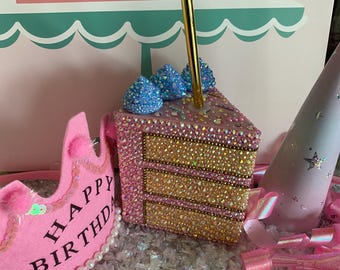 Blingy Cake Slice Cup (Made to Order)