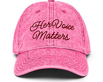 Her Voice Vintage Cotton Twill Cap