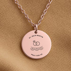St. Zelie Medal Necklace: Patron Saint of Mothers, Marriage, & Widows