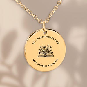 St. Joseph Cupertino, Patron of Students and Studies, Dainty Saint Medal Necklace, Catholic First Eucharist, Confirmation Gift Goddaughter