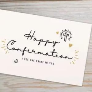 Happy Confirmation, Greeting Card for Teen Girl, Catholic Gift, Printable PDF