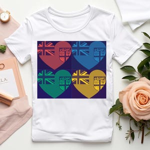 Fiji T shirt, Bula T shirt, Polynesian T shirt, Fijian T shirt, Fiji Flag T Shirt, Bula Fiji T shirt, Heart Fiji T shirt