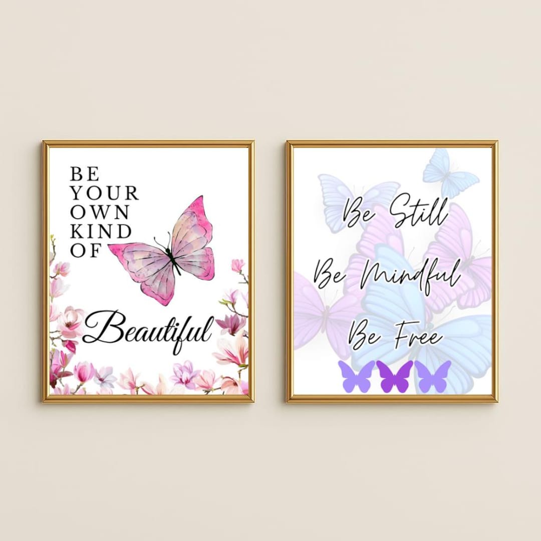Butterfly Inspirational Quotes Wall Art Prints (digital Download) - Etsy