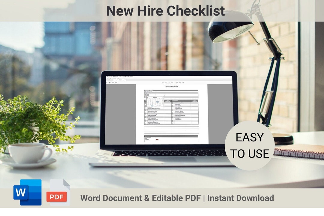 New Hire Checklist New Hire Template Editable Word & PDF - Etsy Ireland