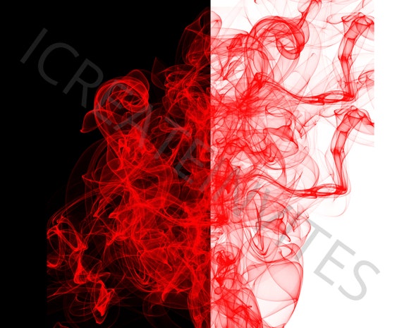 Tumbler Smoke Overlay Red Color Transparent Background Png File Etsy