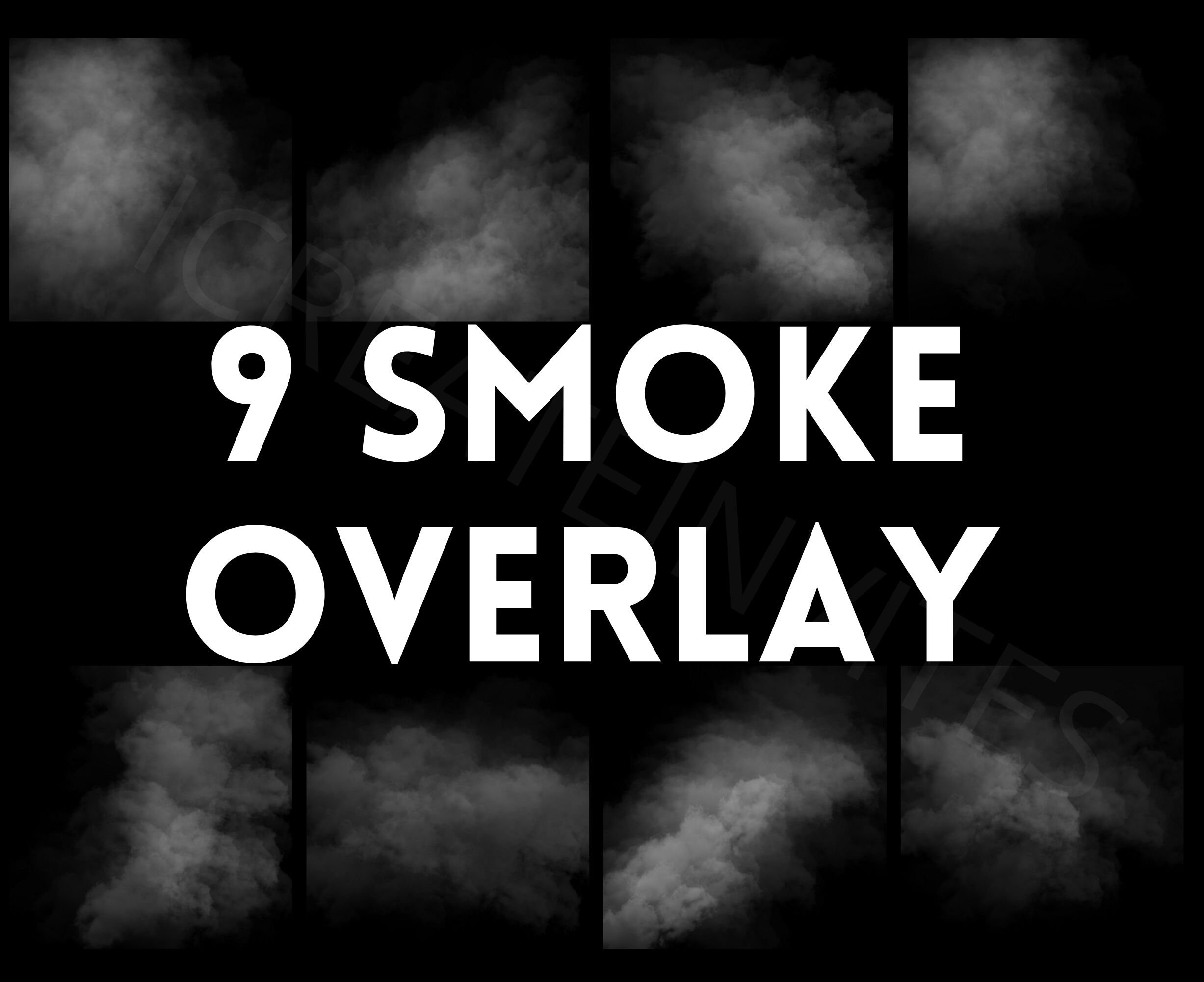 Smoke overlay smoky overlays transparent background png bundle
