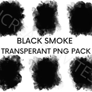 Black smoke overlay sublimation transparent background png