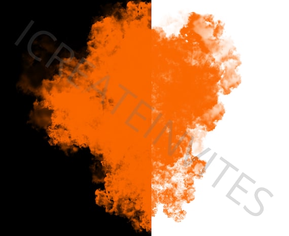 Orange Smoke Clouds Overlay Bundle Transparent Background Png - Etsy