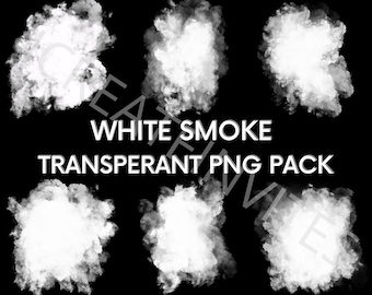 White smoke cloud overlay transparent background for sublimation print